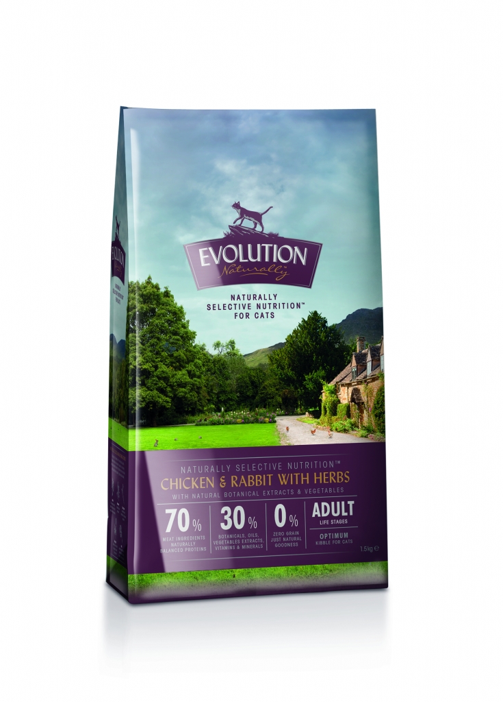 7108991 Evolution Cat Chicken & Rabbit and Herbs 1.5kg Bag