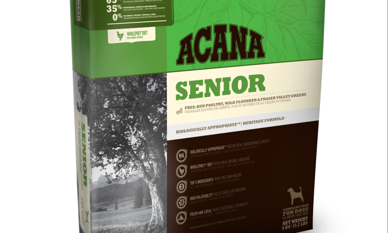 New ACANA Heritage Senior Dog Food