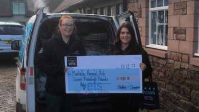 Vets donate much needed funds and food