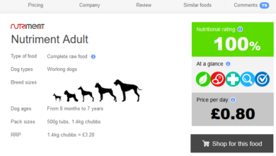 Nutriment highest rated dog food supplier on All About Dog Food