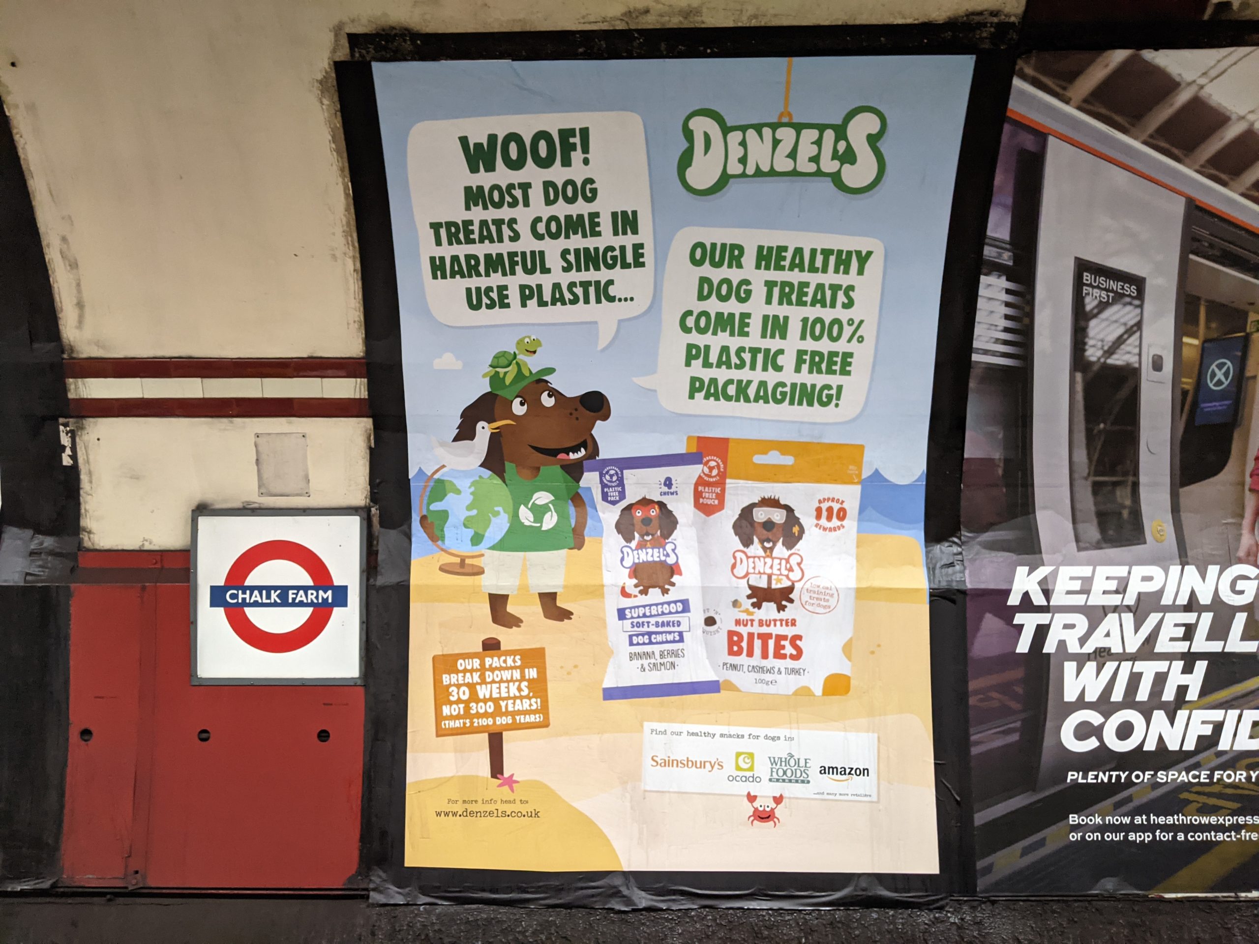 Denzel’s launches London tube ad campaign for plastic-free July
