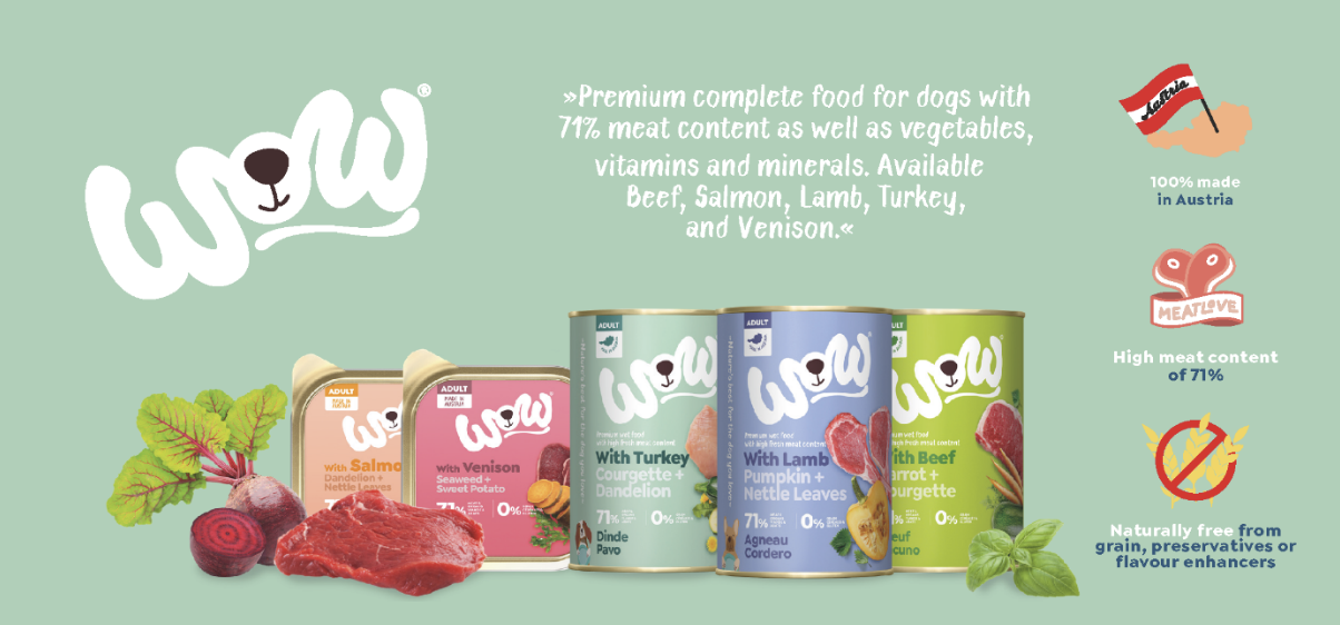 New WOW premium dog food – Nature’s best for the dog you love!
