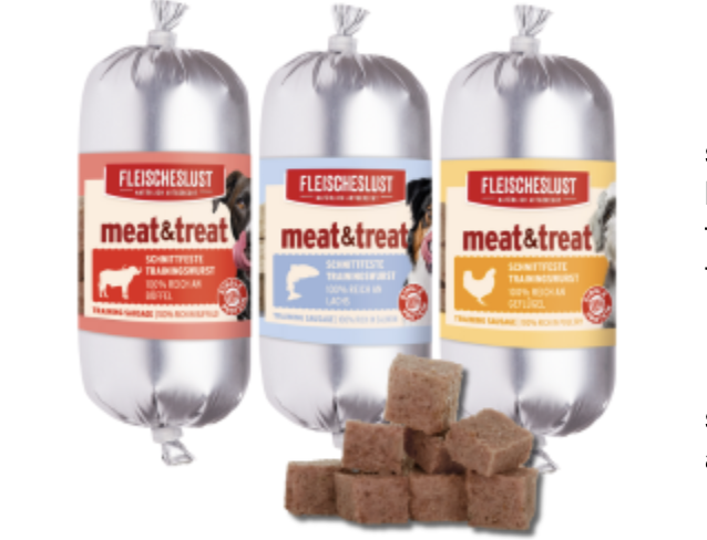 Fleischeslust offers a new range of high-quality, complete dog food sausages and treats!