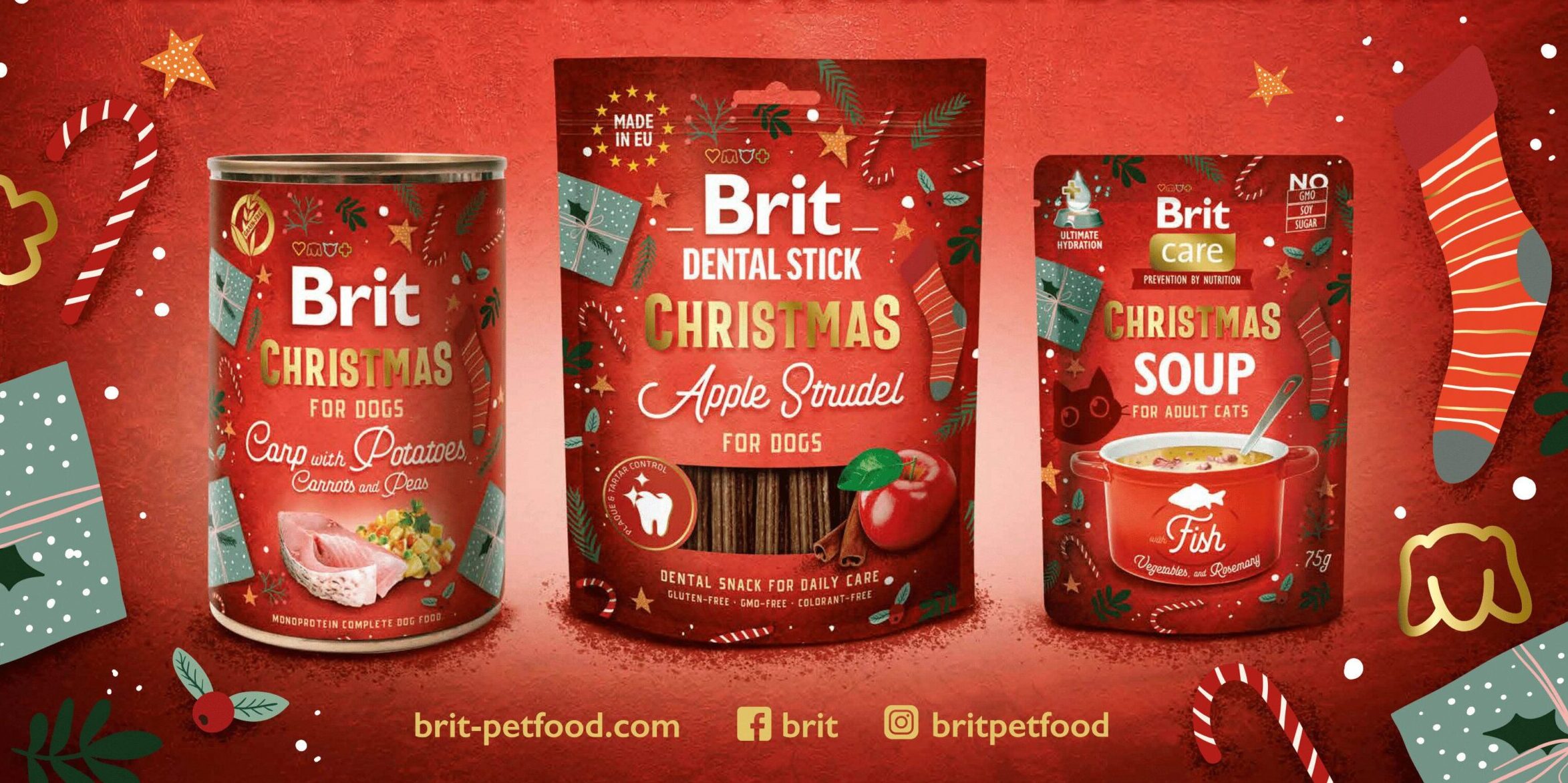 Brit launches new Christmas range for dogs and cats