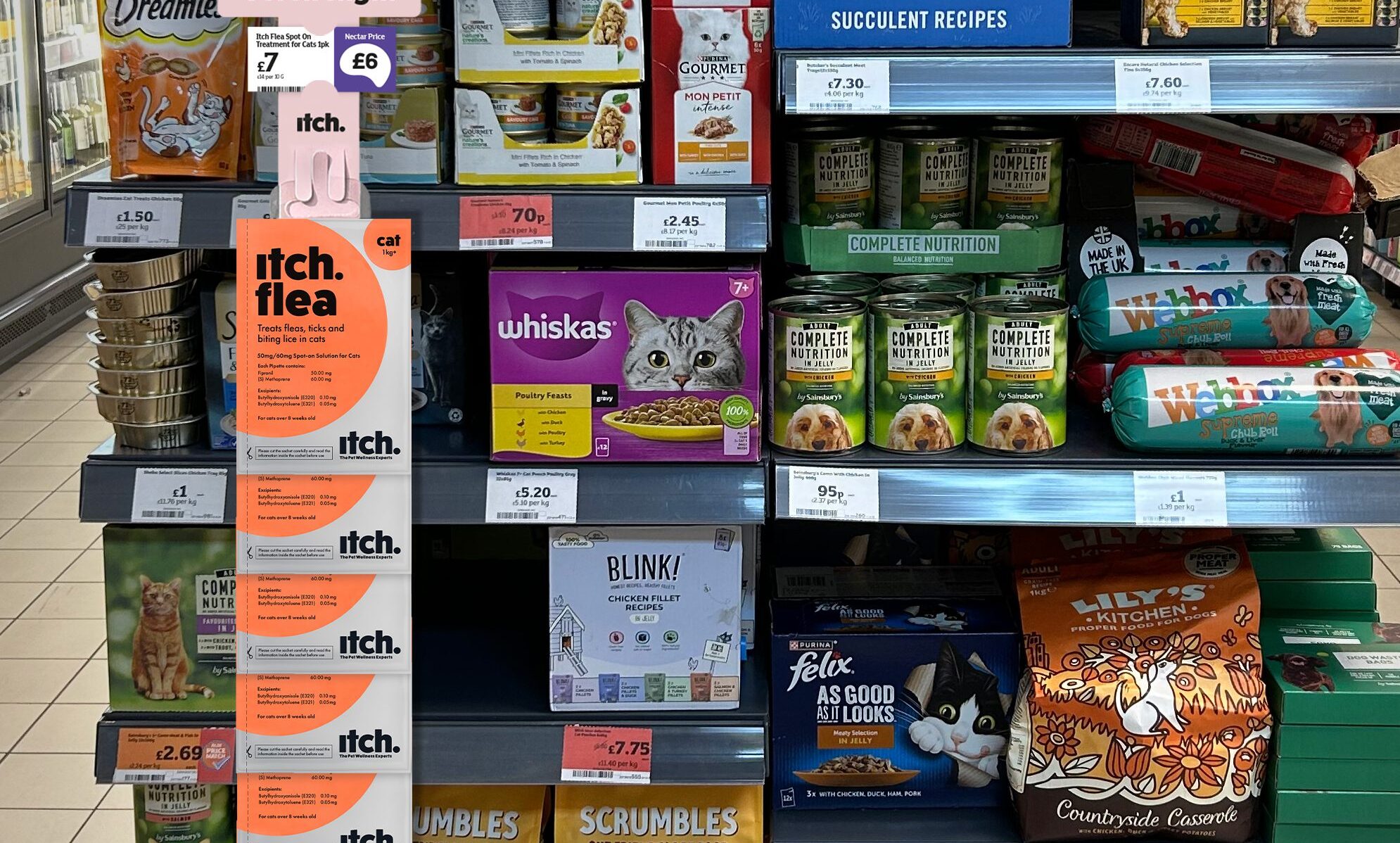Itch expands into Sainsbury’s Local stores with flea treatment clip strips