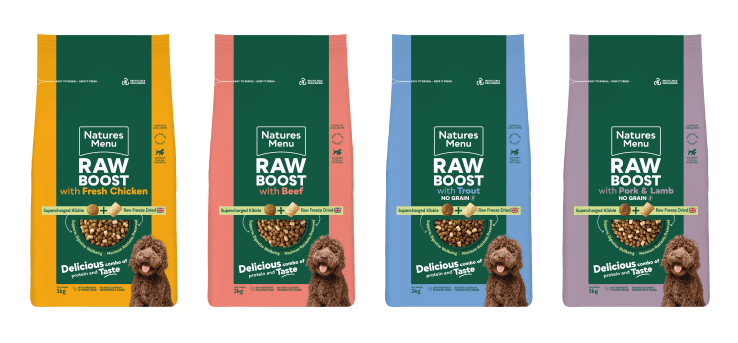 Natures Menu launches brand new Raw Boost in four flavours