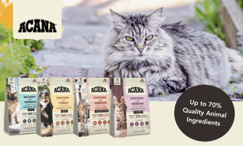 ACANA Cat – a range of four irresistible recipes that provide personalised nutrition for cats