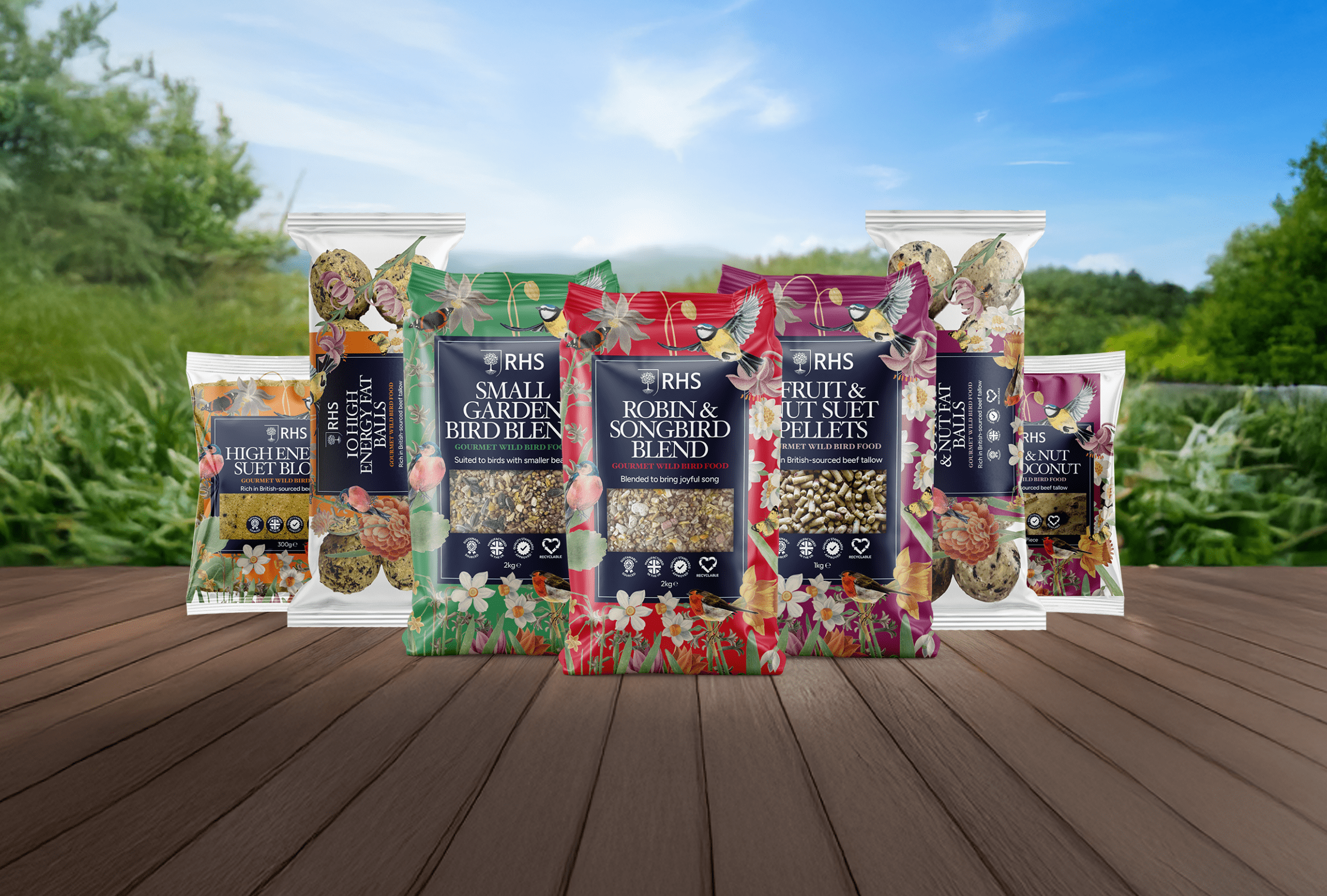 RHS launches licensed wild bird food range with Harvest Wildlife Products